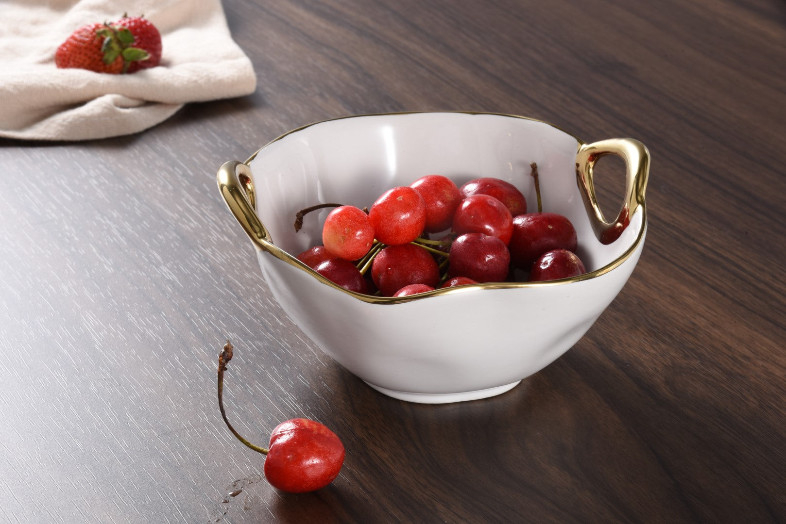 Golden Handles Snack Bowl