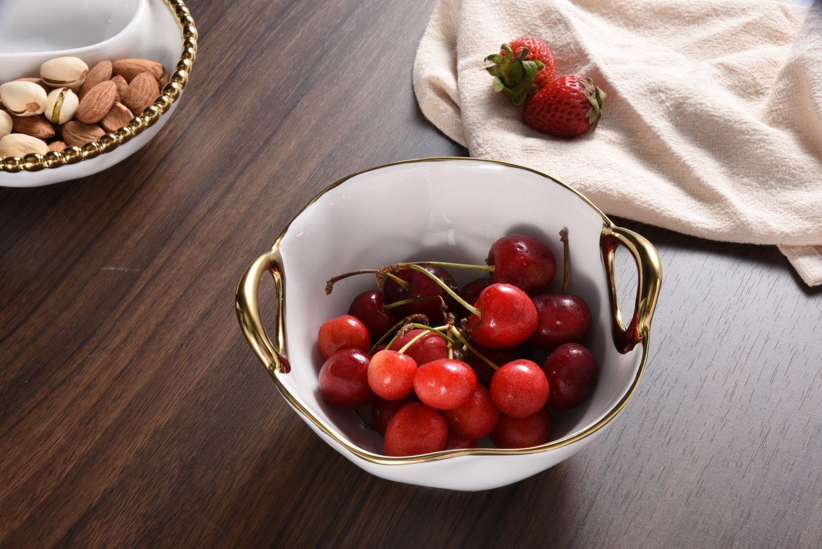 Golden Handles Snack Bowl