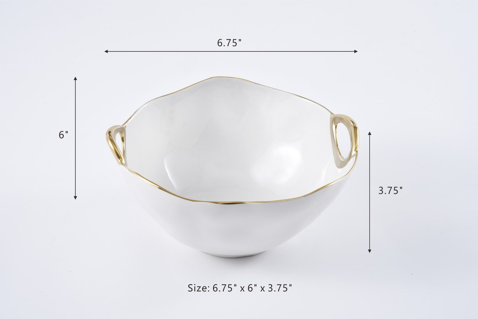 Golden Handles Medium Bowl