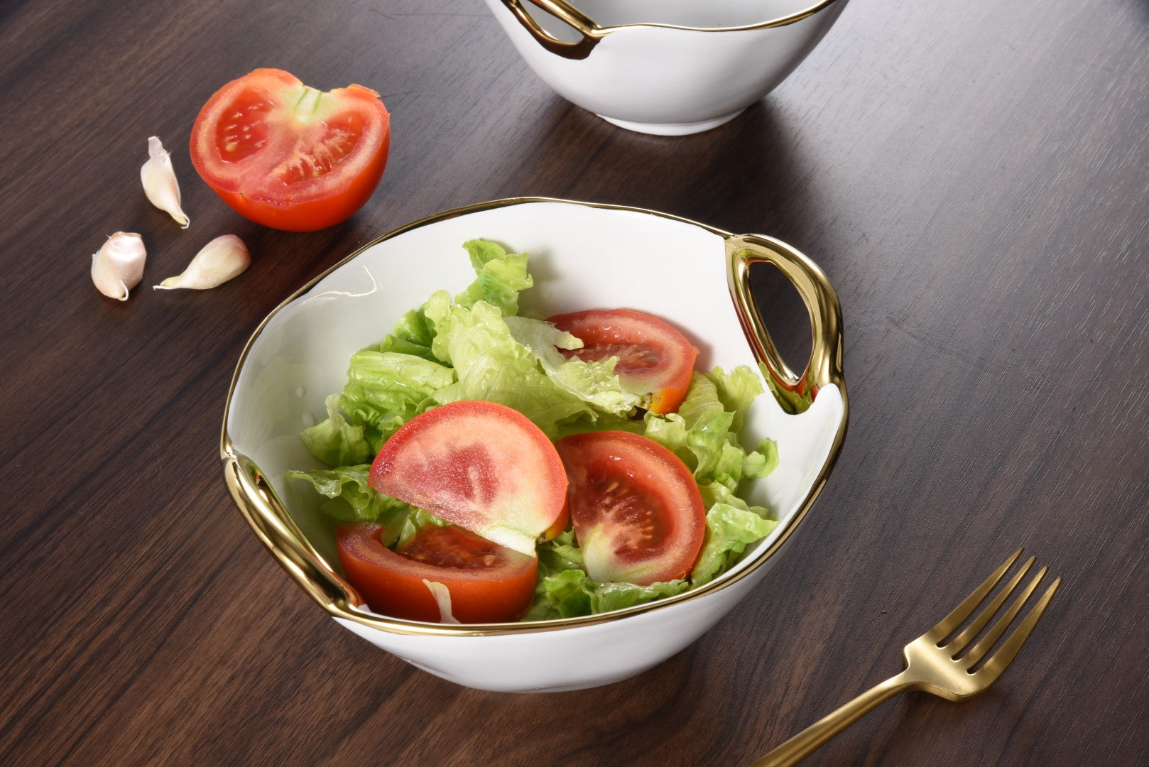 Golden Handles Medium Bowl