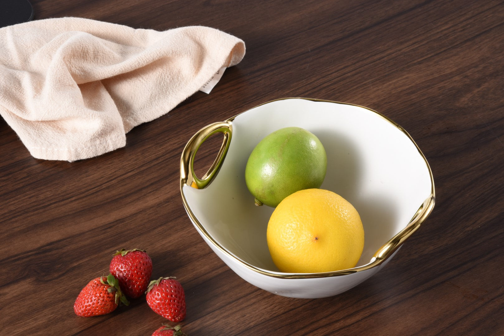 Golden Handles Medium Bowl