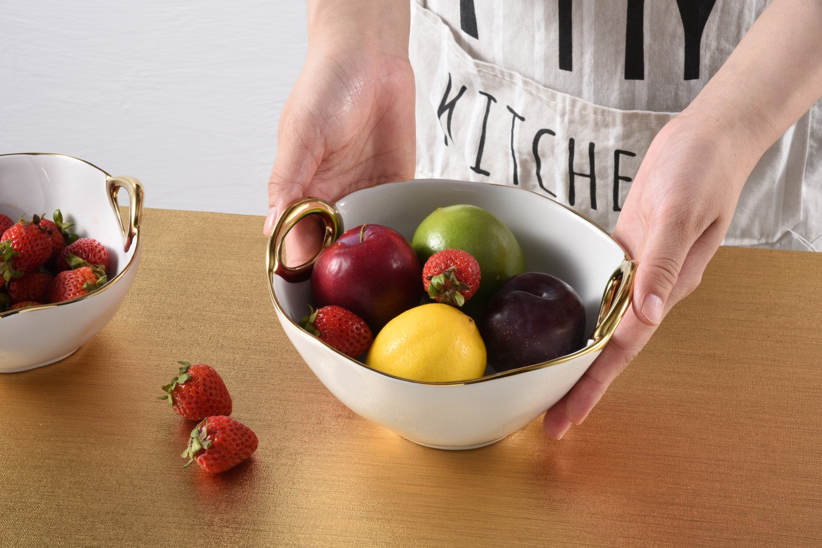 Golden Handles Medium Bowl