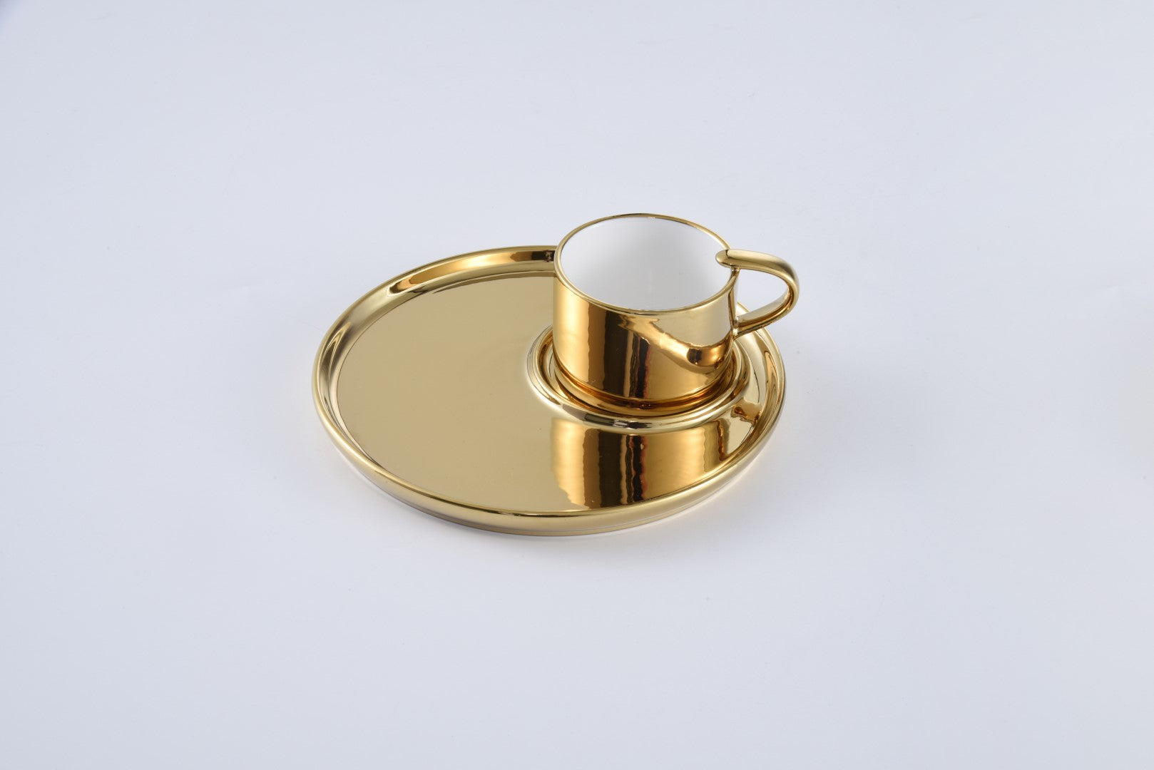 Gold Espresso Cup and Plate