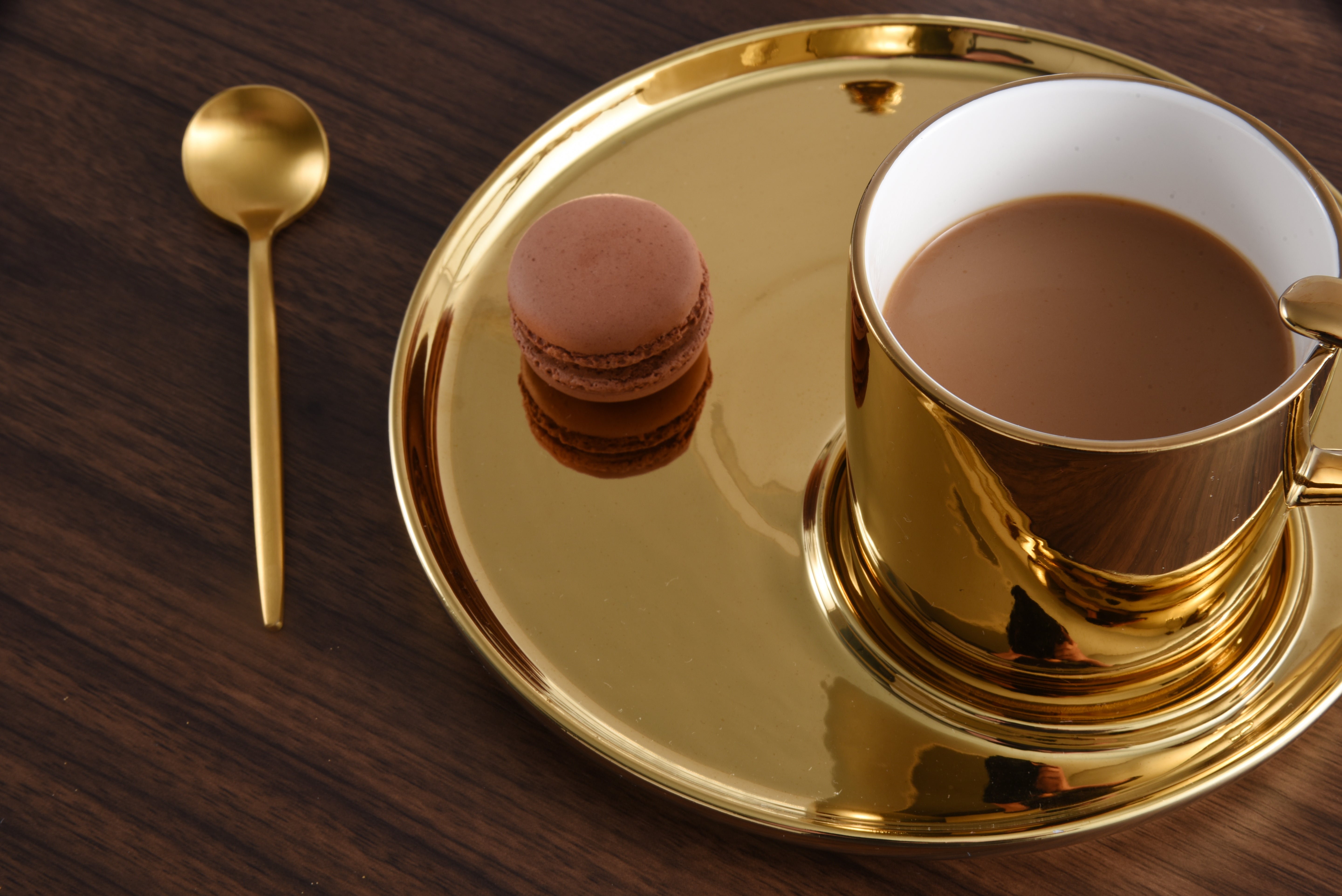 Gold Cappuccino Cup and Plate