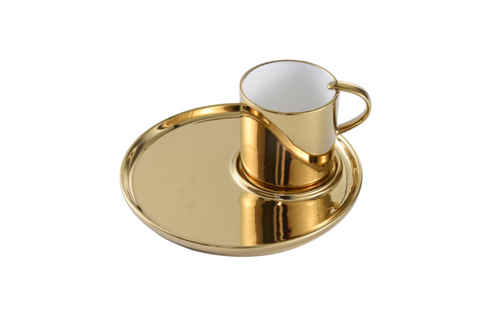 Gold Cappuccino Cup and Plate