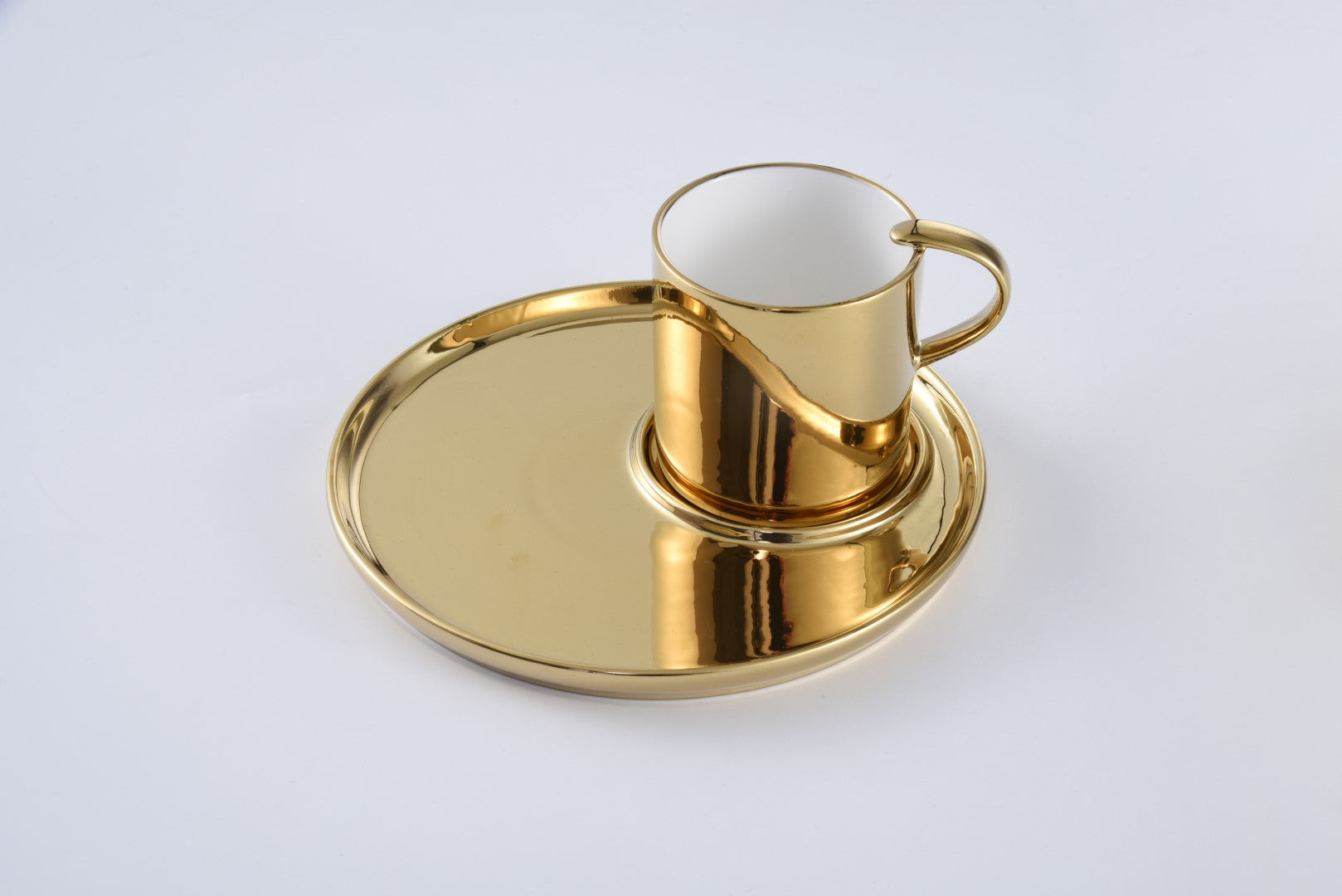 Gold Cappuccino Cup and Plate