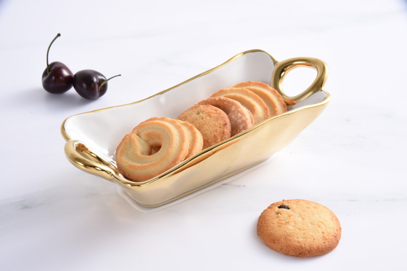 Golden Handles Mini Rectangular Bowl