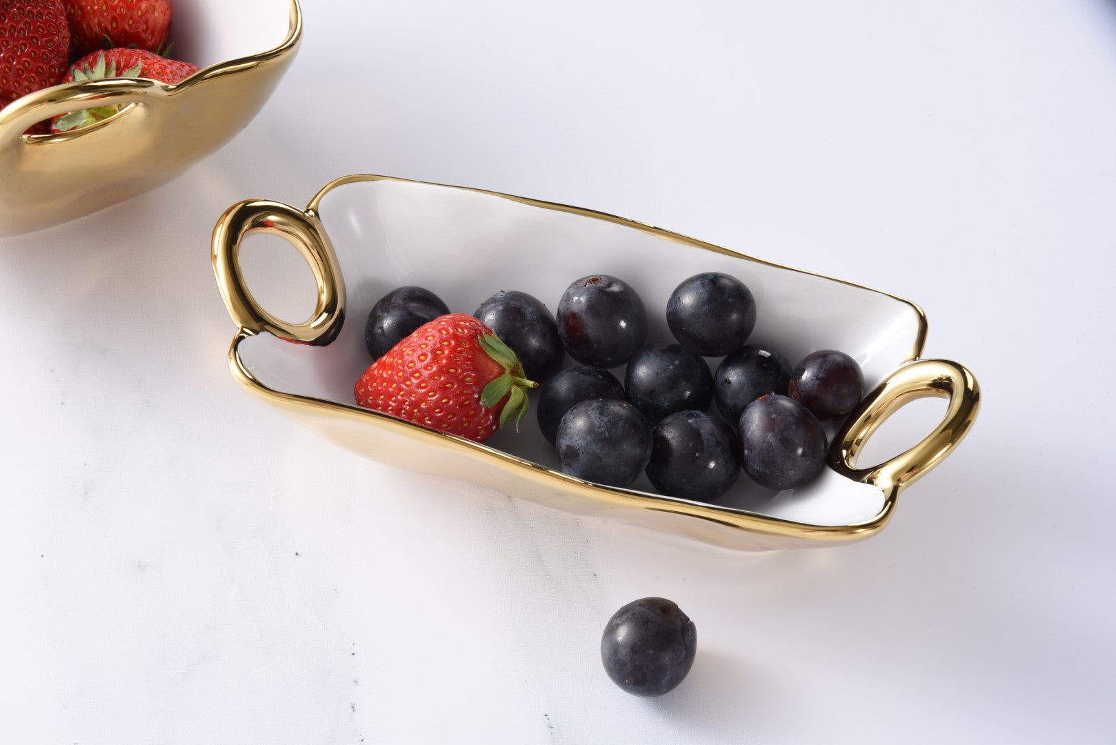 Golden Handles Mini Rectangular Bowl