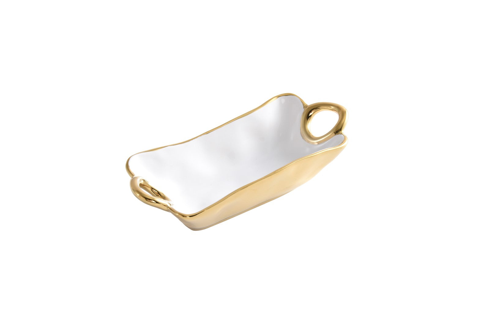 Golden Handles Mini Rectangular Bowl