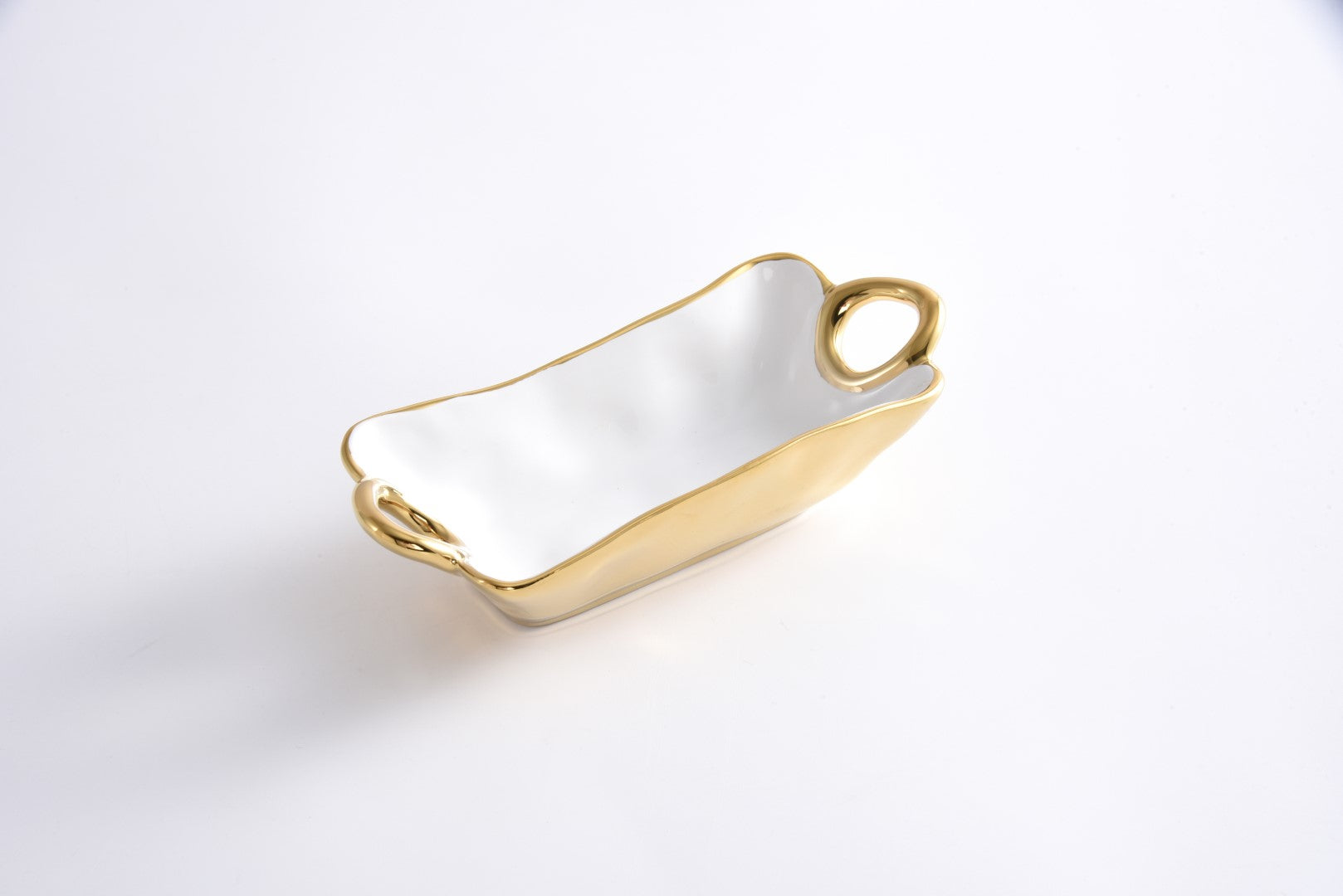 Golden Handles Mini Rectangular Bowl