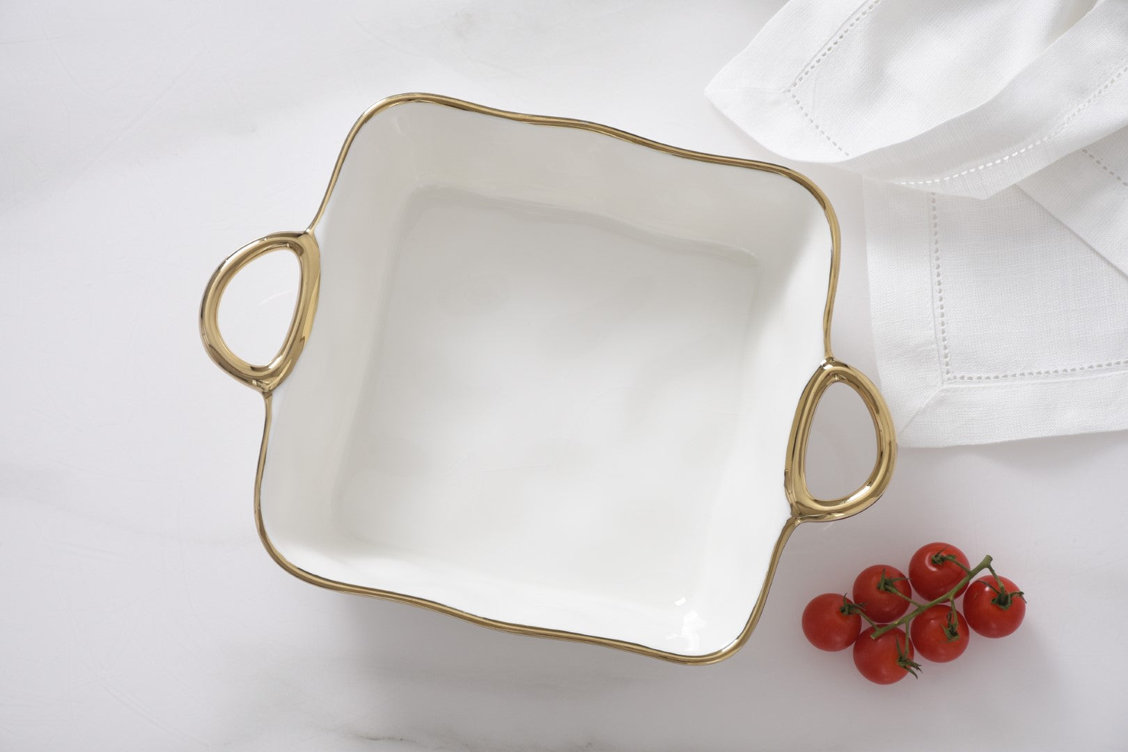 Golden Handles Square Baking Dish