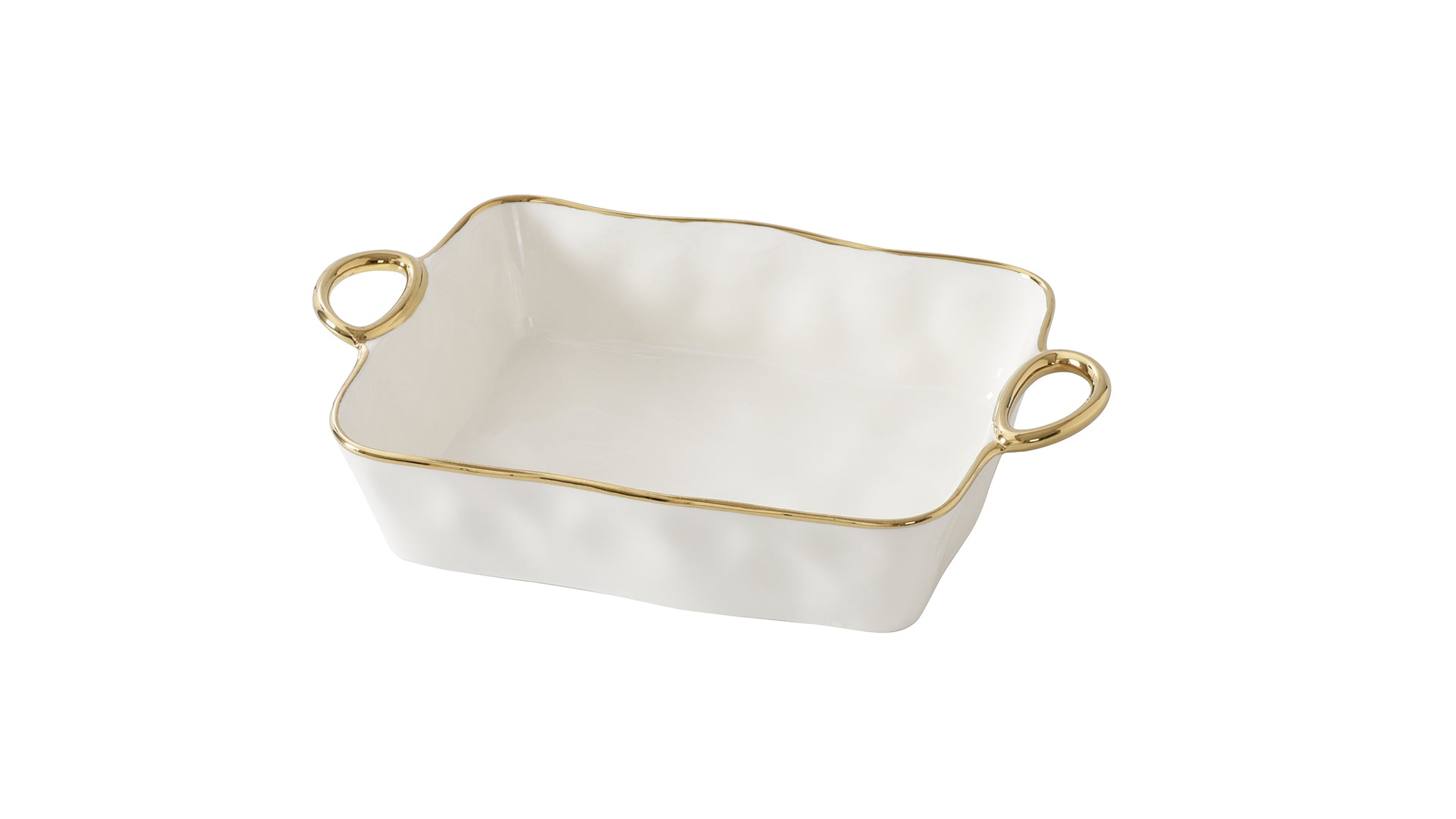 Golden Handles Rectangular Baking Dish