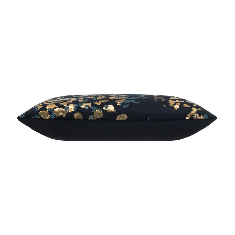 Cortana Navy Gold Lumbar Pillow