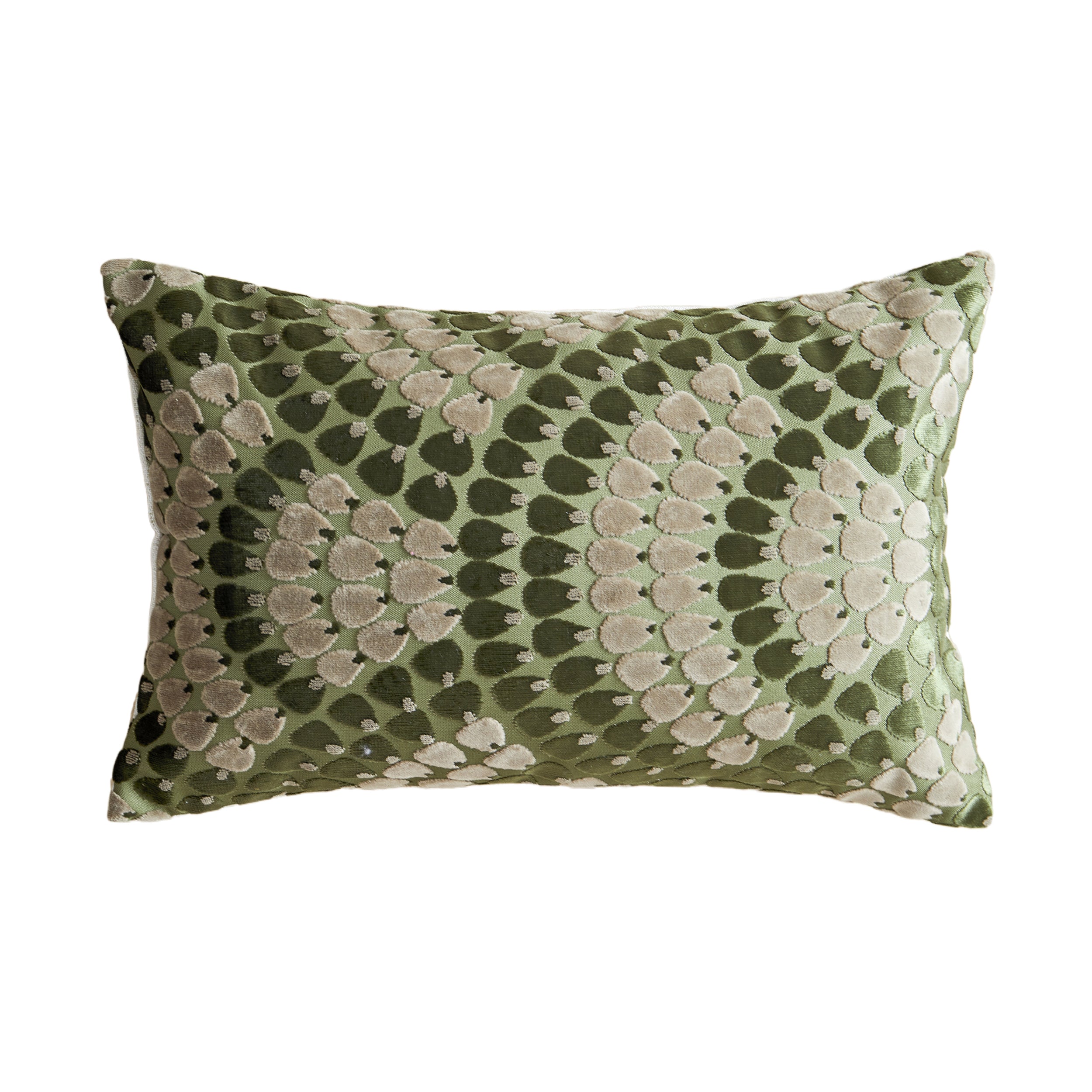 Green Peacock Tail Pillow