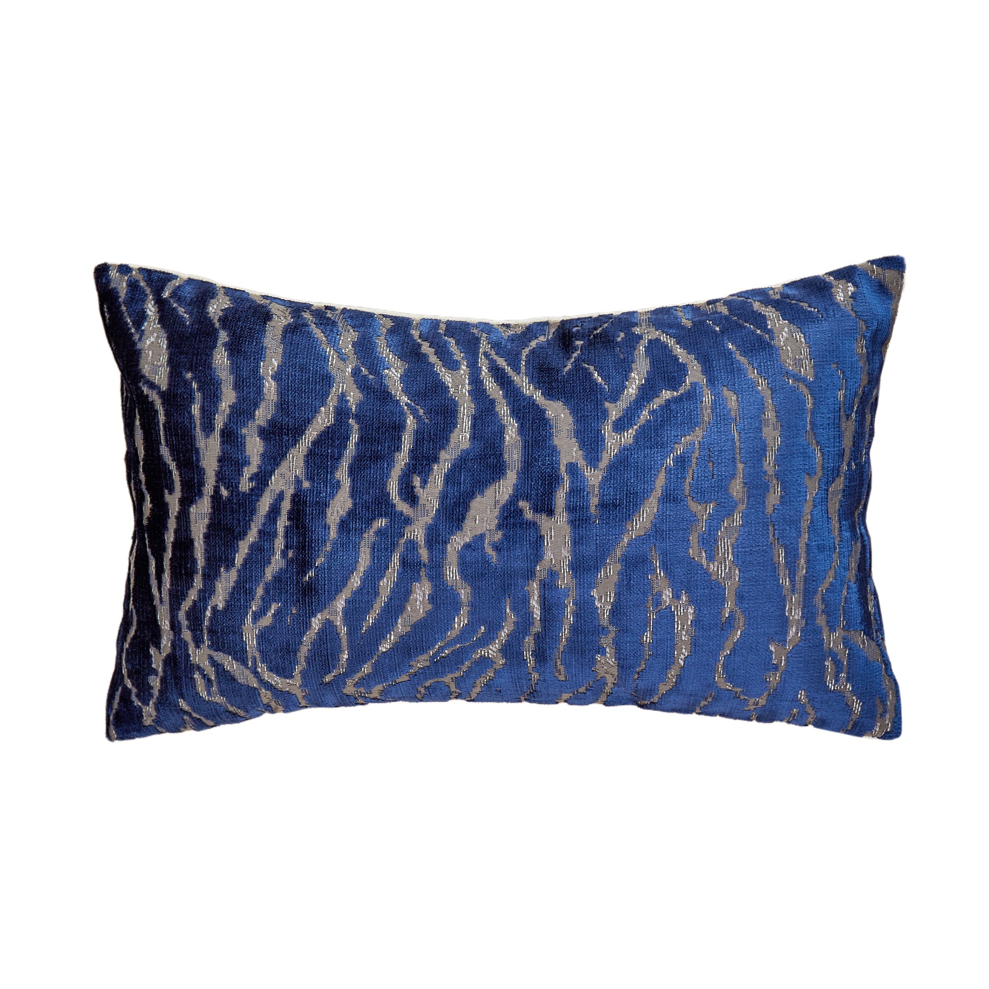 Blue Zebra Pattern Lumbar Pillow