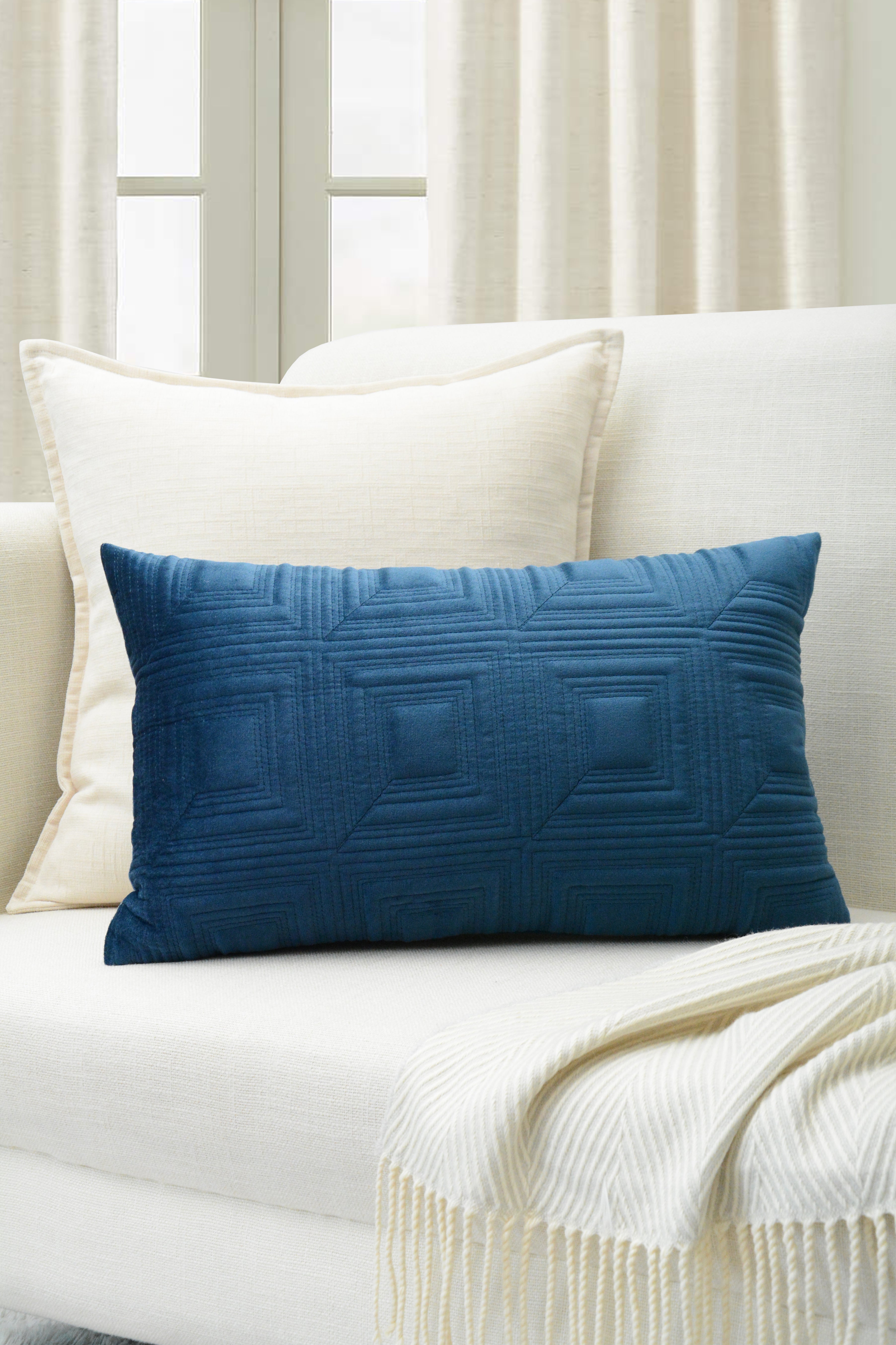 Quilted Navy Pillow