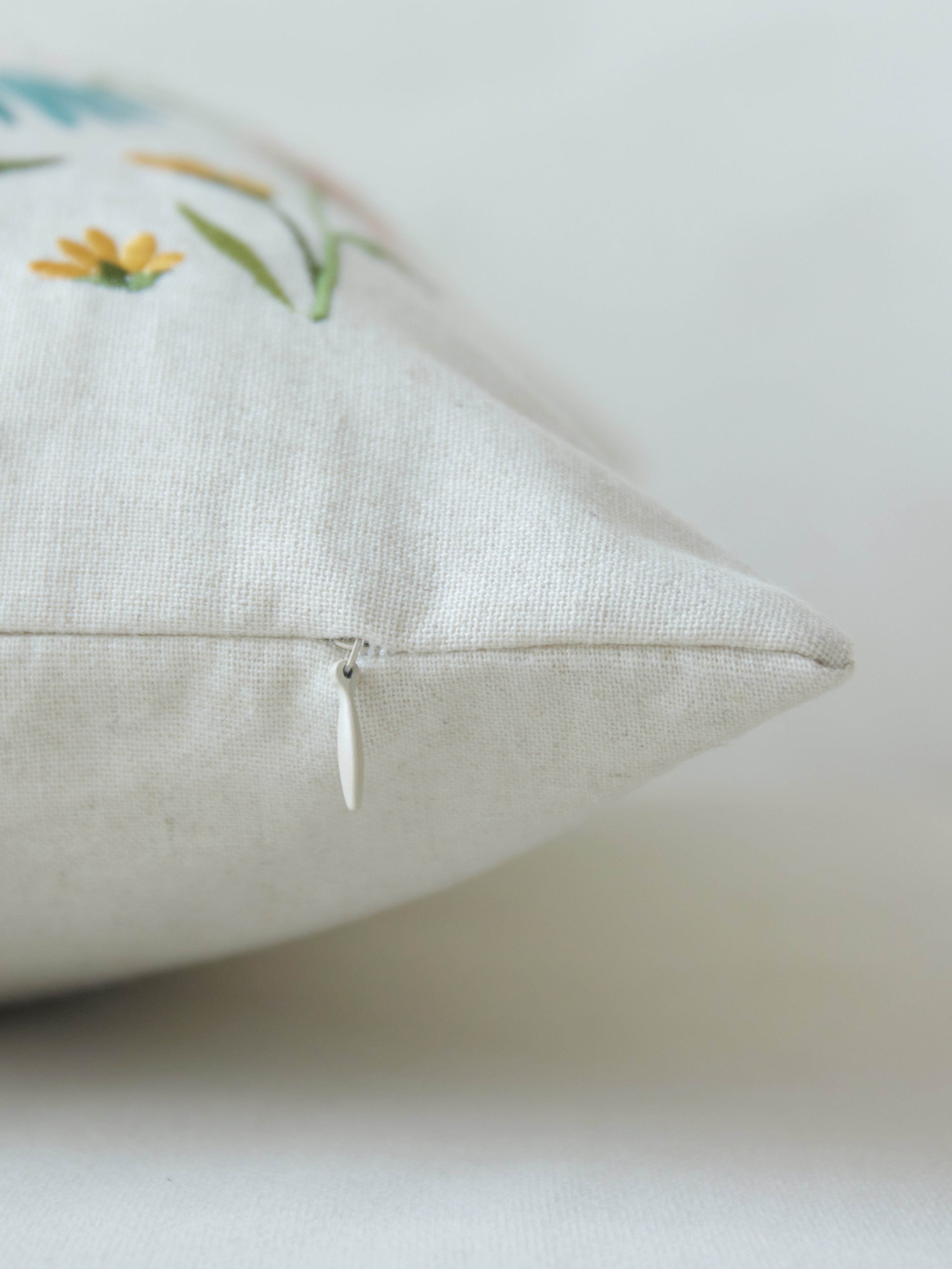 Geometric Natural Tufted Pillow