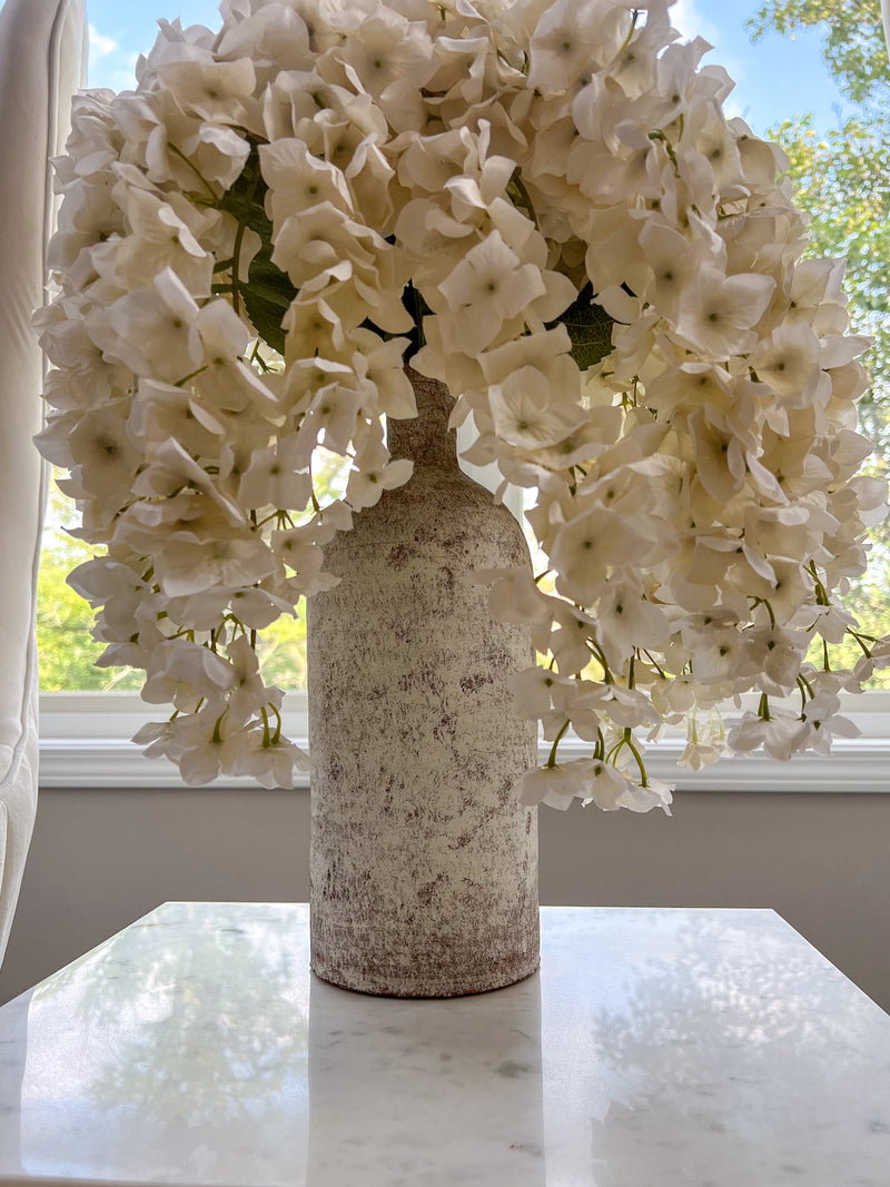 Distressed White Ceramic Vase (4 Styles)