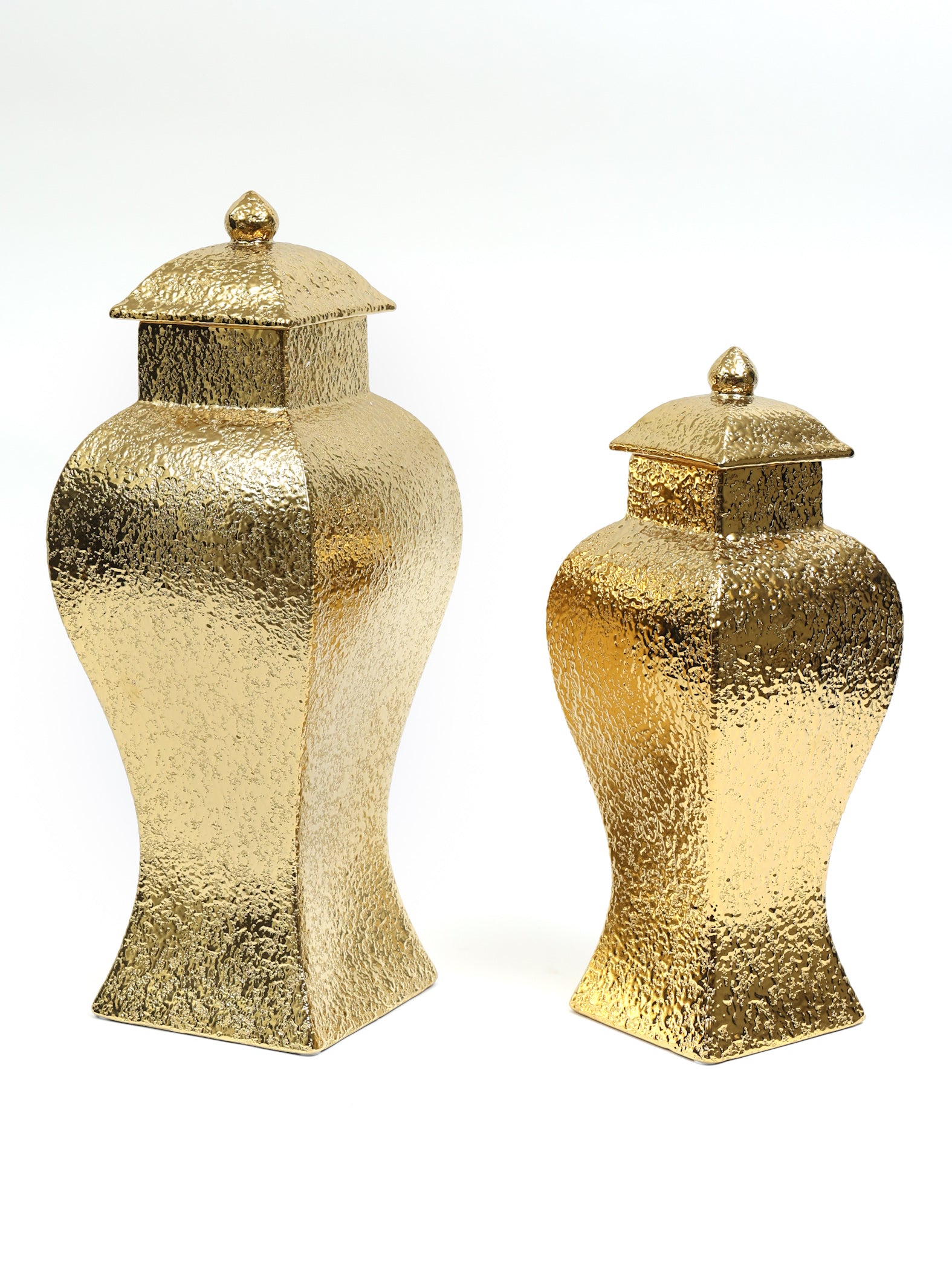 Gold Textured Ginger Jar (2 Sizes)