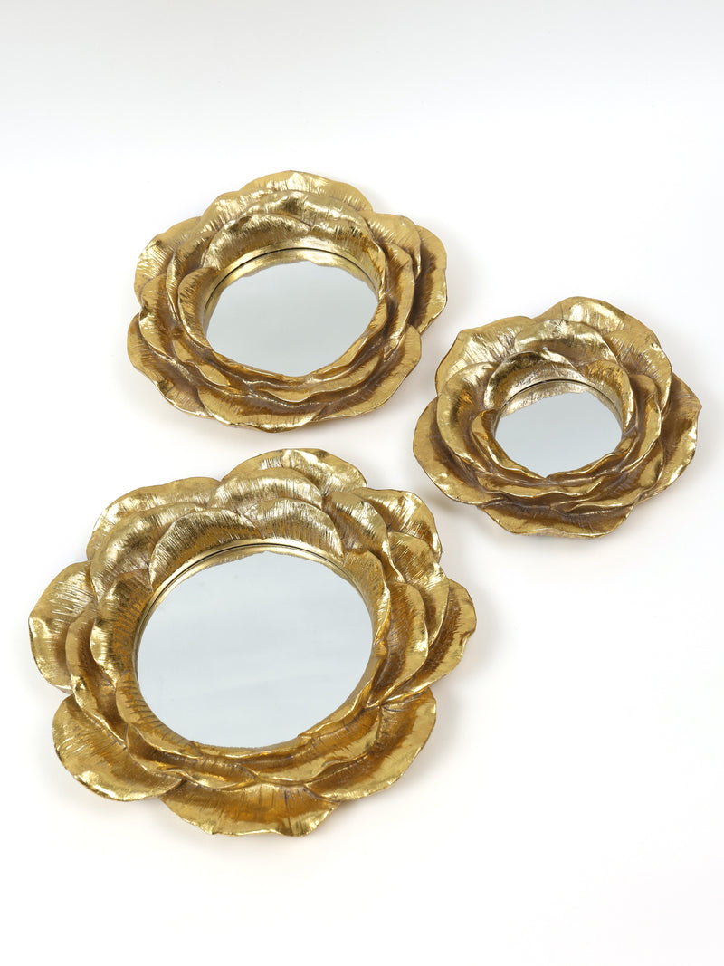 Gold Flower Shaped Mirror (3 Sizes)