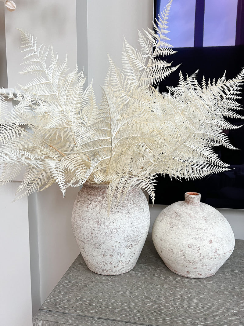 Distressed White Ceramic Vase (4 Styles)