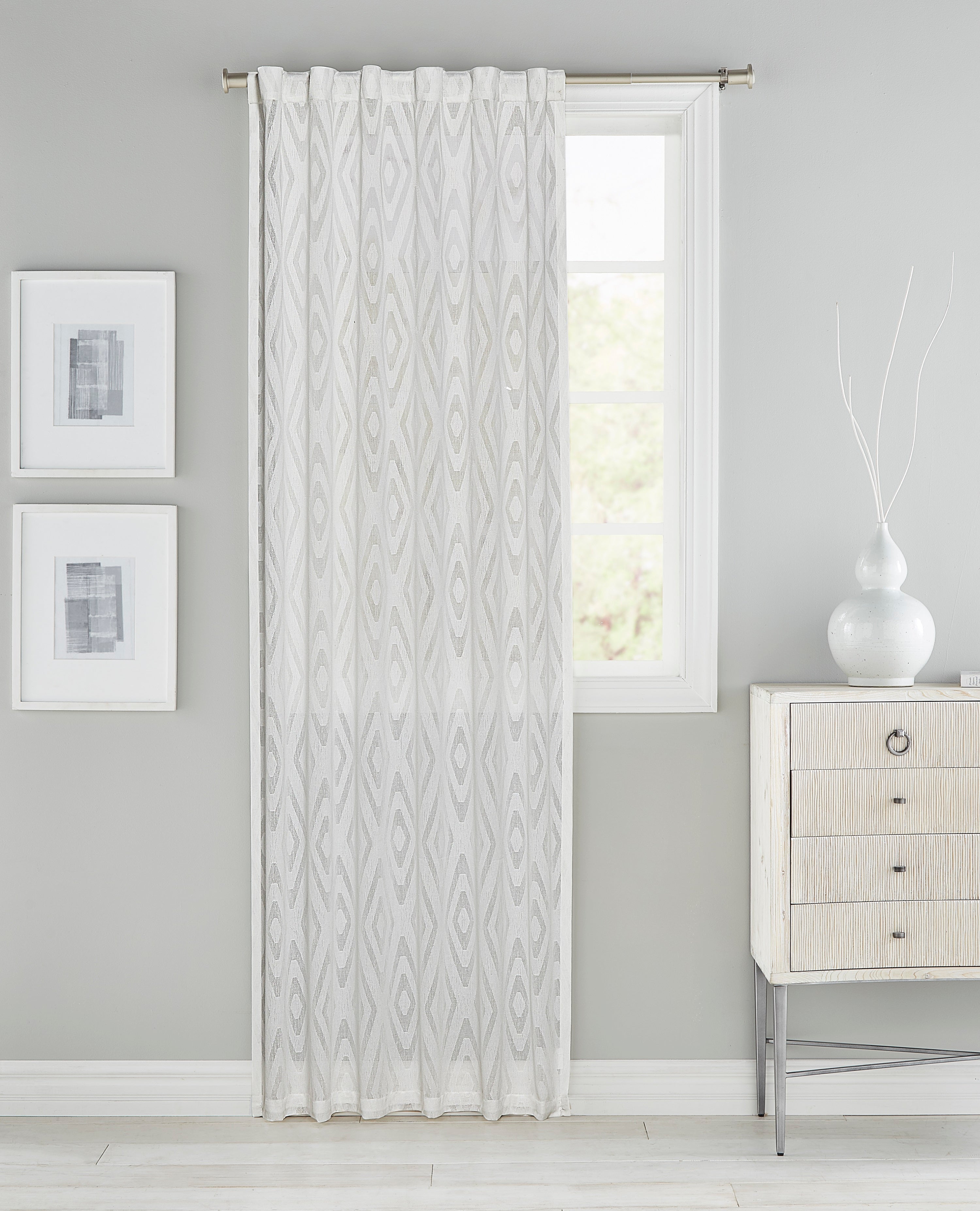 Ellery White Geometric Panel