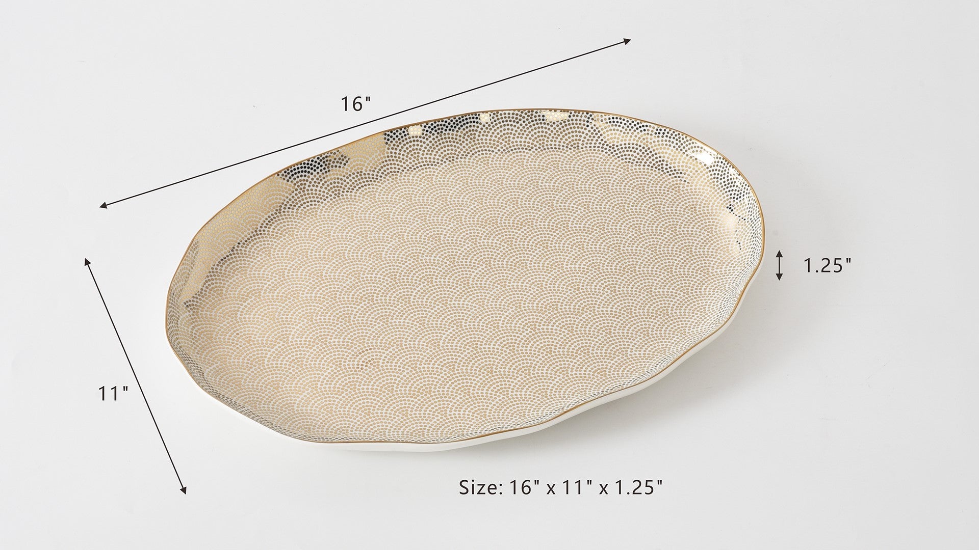 Sensu Gold Large Oval Platter