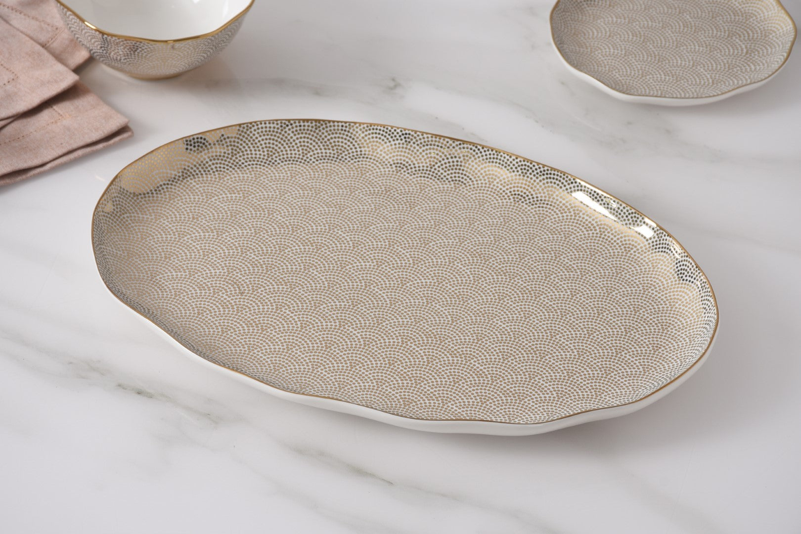 Sensu Gold Large Oval Platter