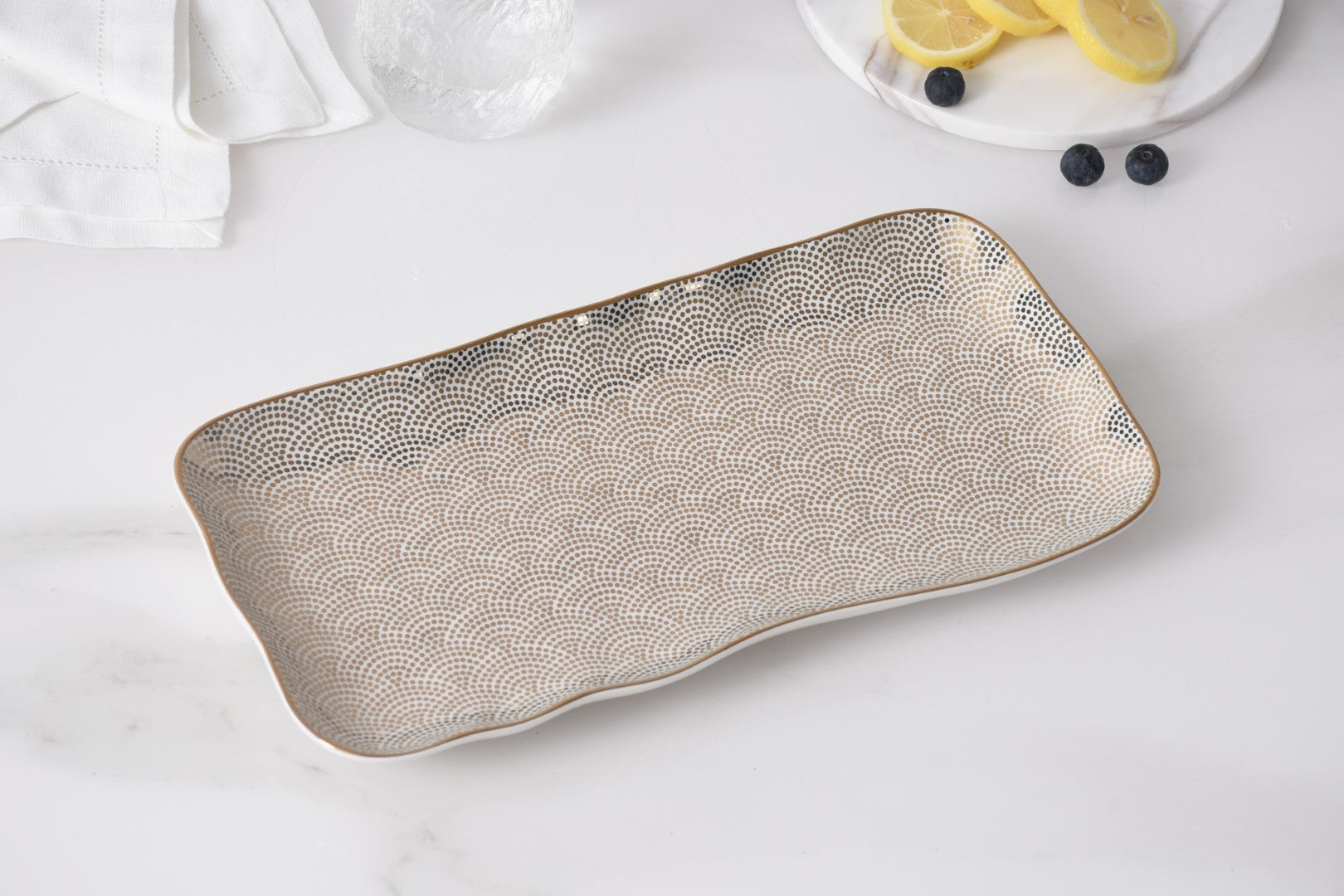 Sensu Gold Rectangular Tray