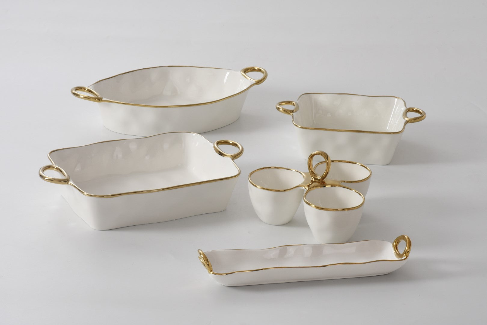 Golden Handles Rectangular Baking Dish