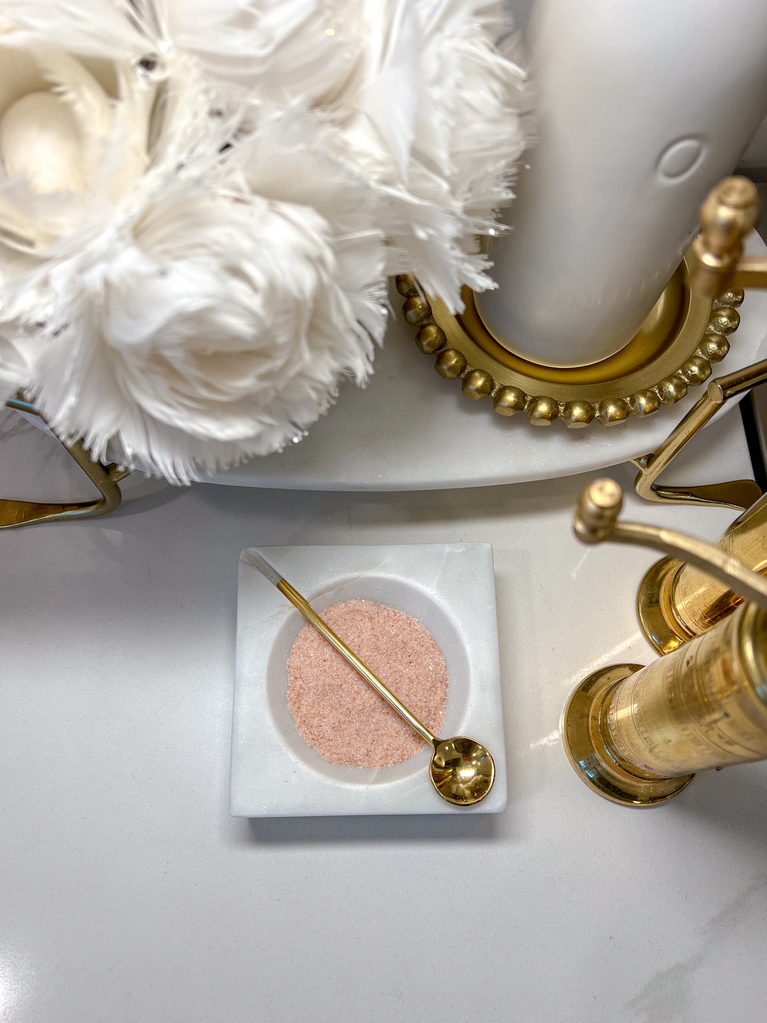 Marble Dish with Spoon