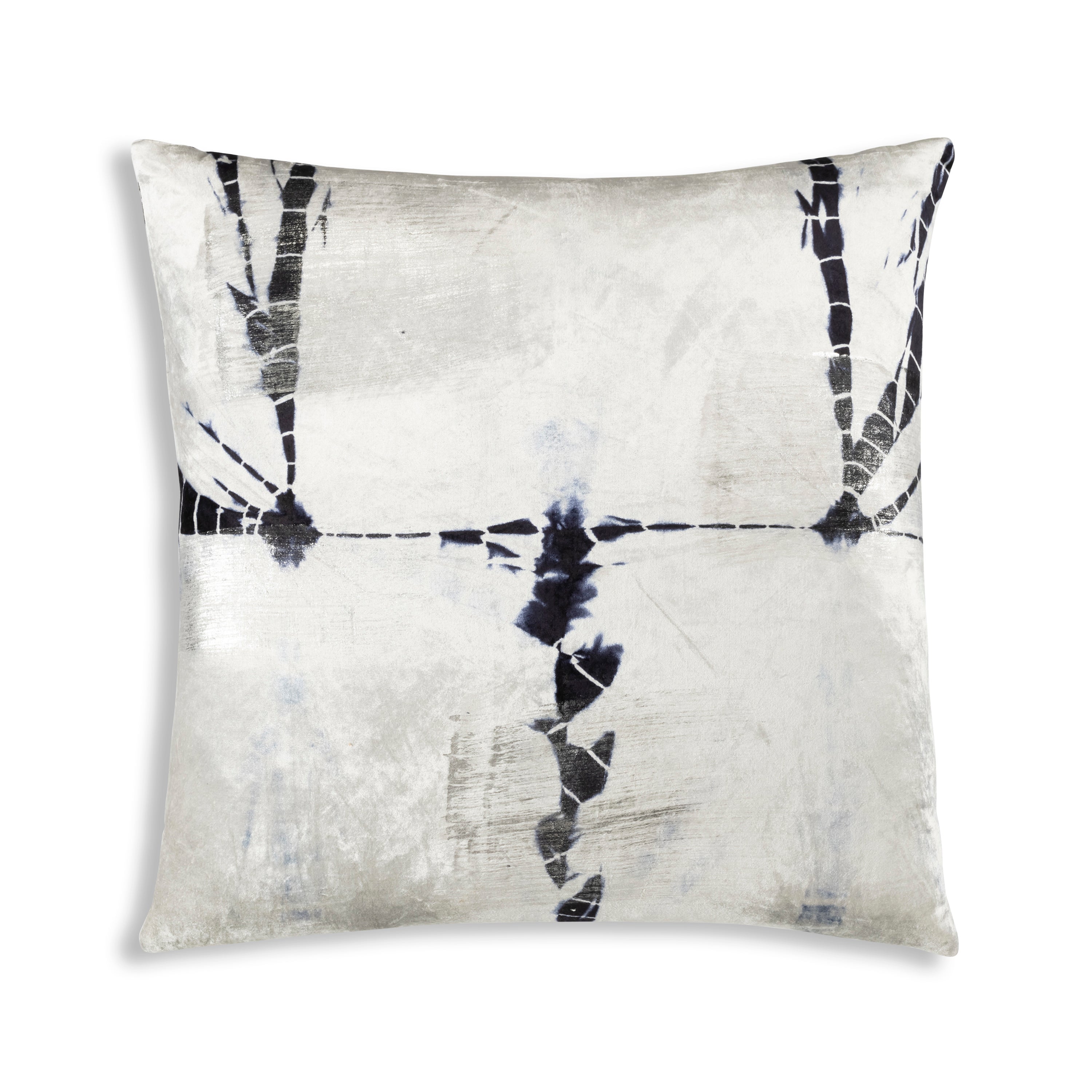 Indigo Silver and Navy Pillow