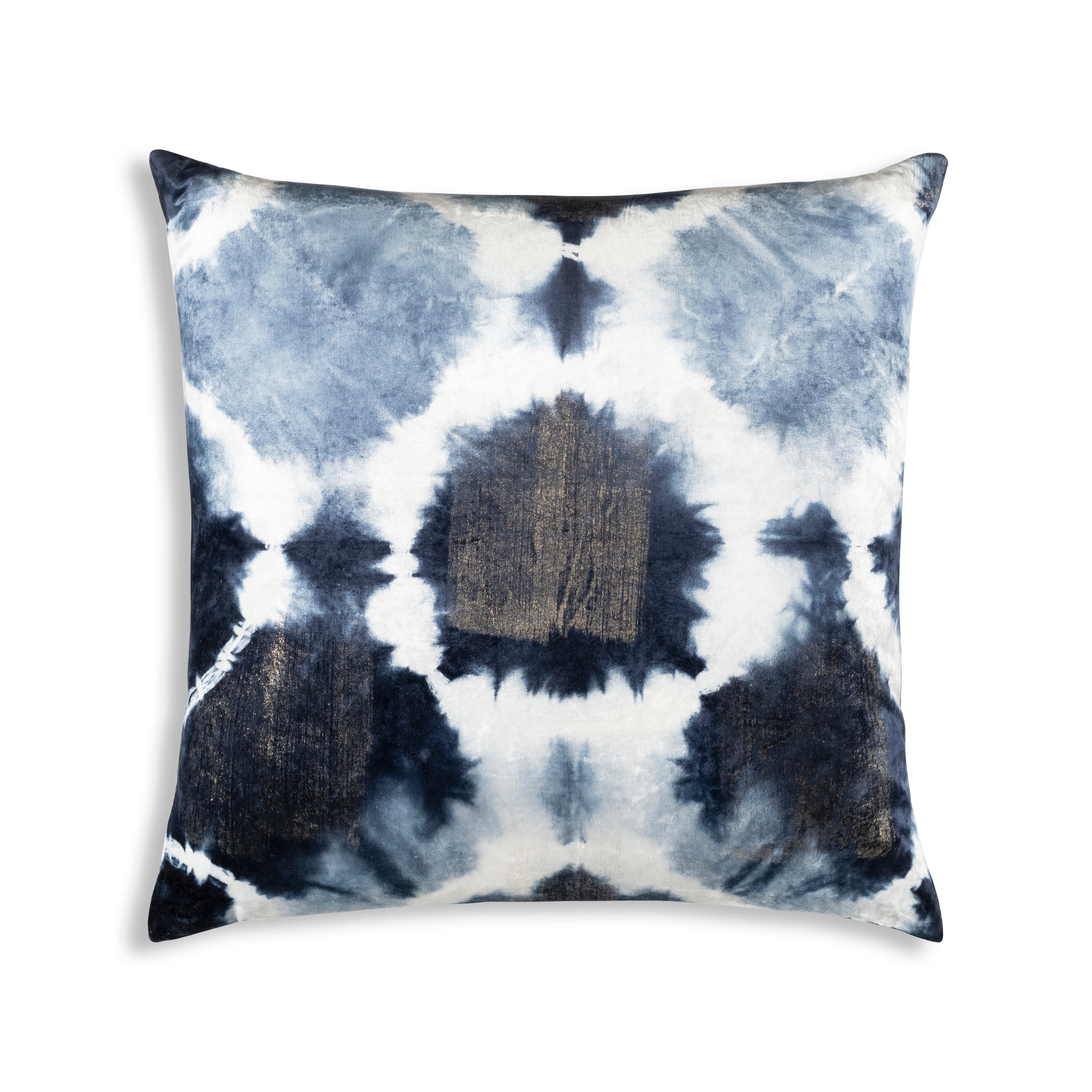 Indigo Silver Navy Base With Silver Foil Pillow