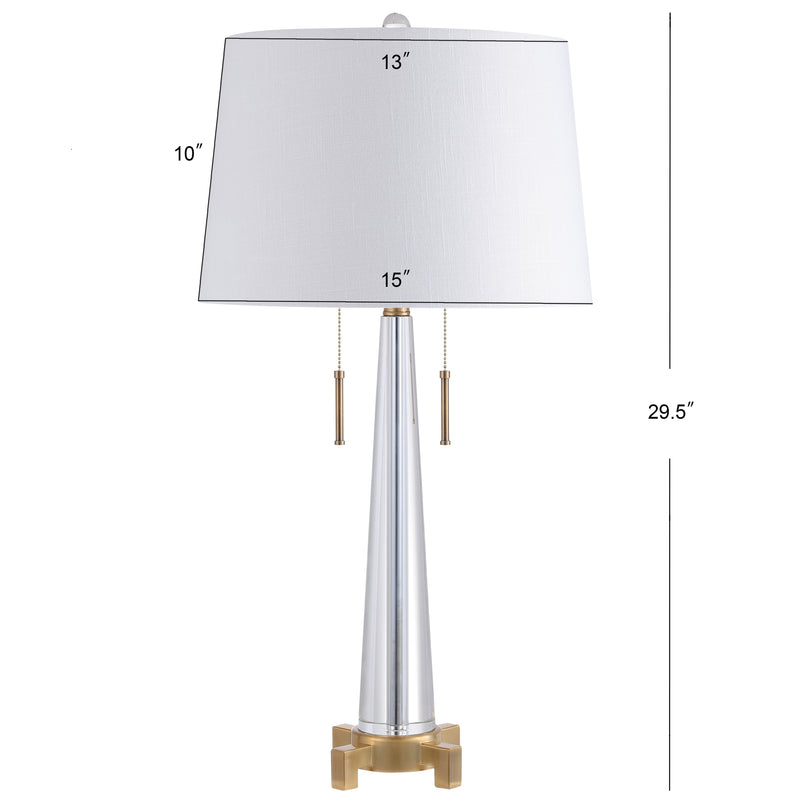 Tall 29.5" Crystal LED Table Lamp