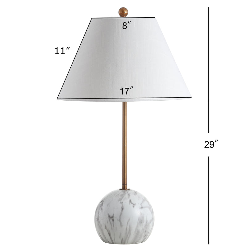 Mia 29" Minimalist Resin/Metal LED Table Lamp