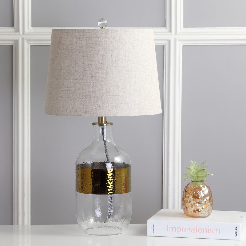 Gold Band 25.5" Glass Table Lamp