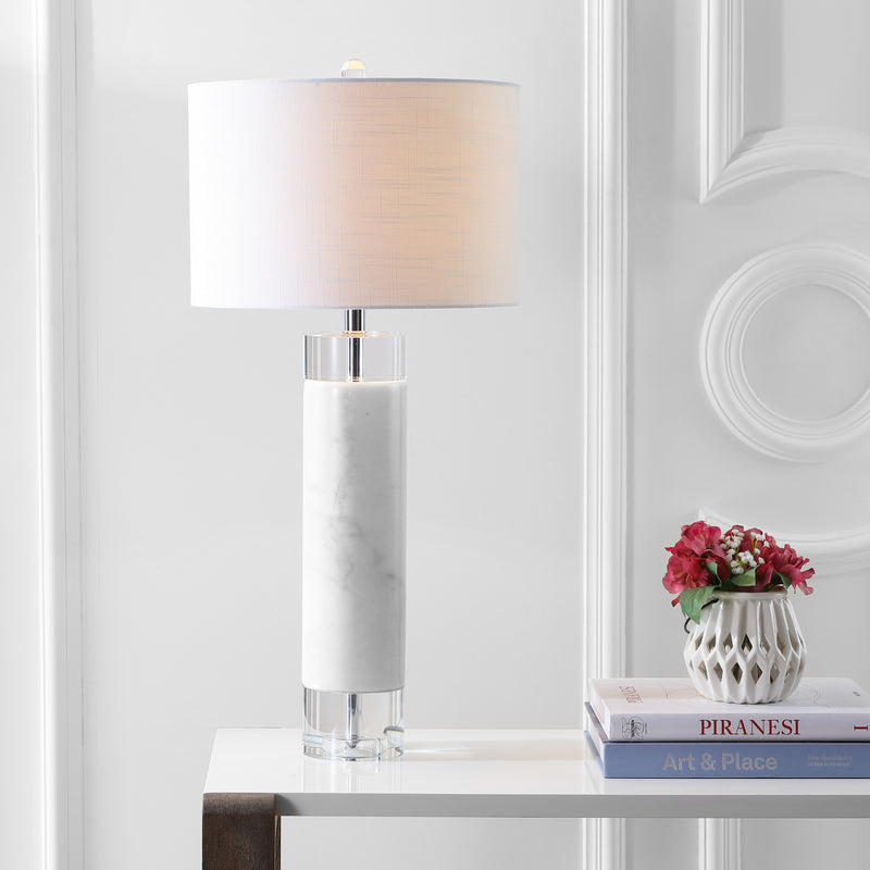 Jessica 32" Marble/Crystal LED Table Lamp