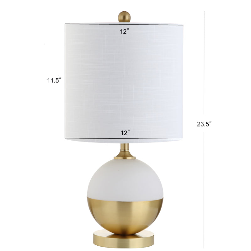Gold and White 23.5" Ceramic/Metal Table Lamp