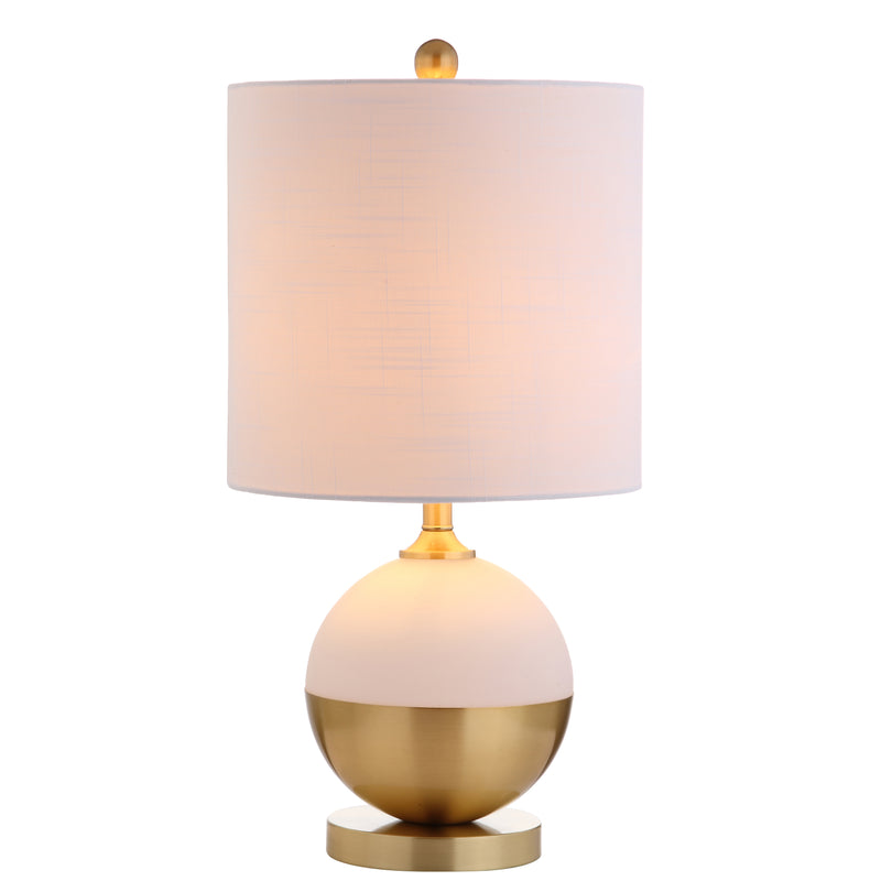 Gold and White 23.5" Ceramic/Metal Table Lamp