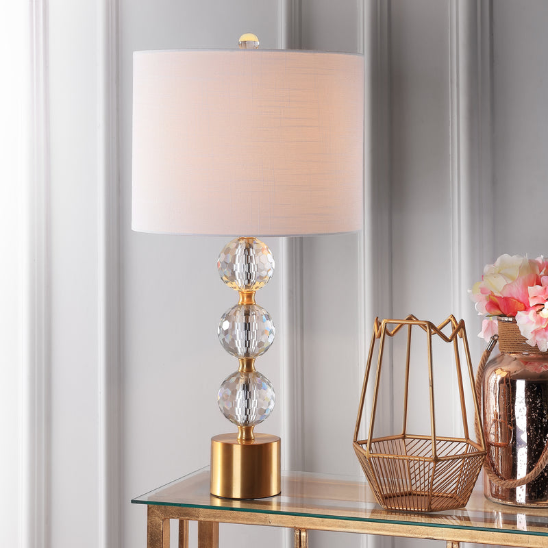 Crystal with Gold LED Table Lamp
