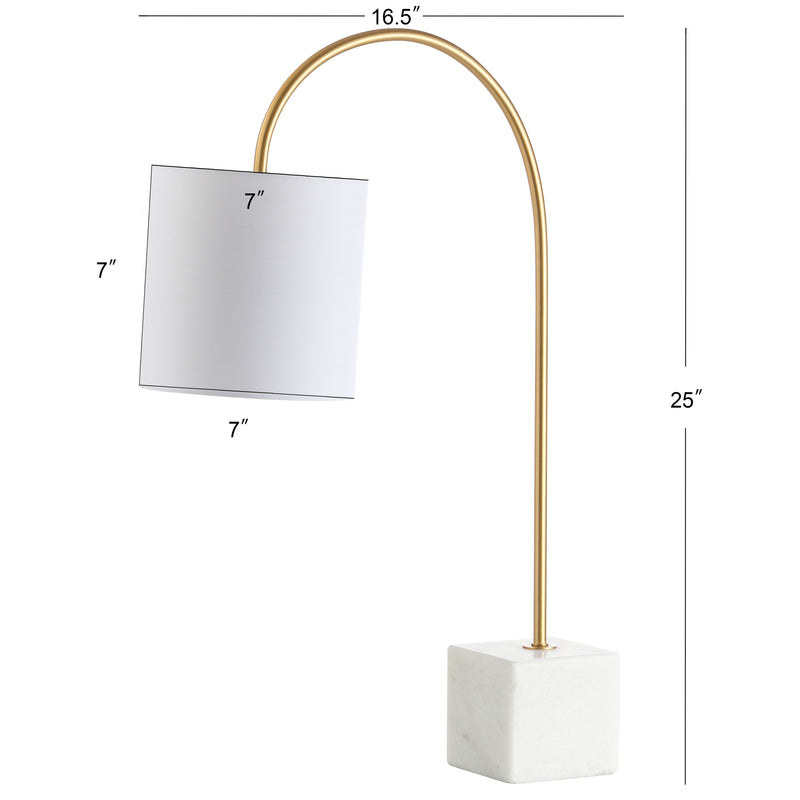 Jude 25" Marble/Brass LED Table Lamp