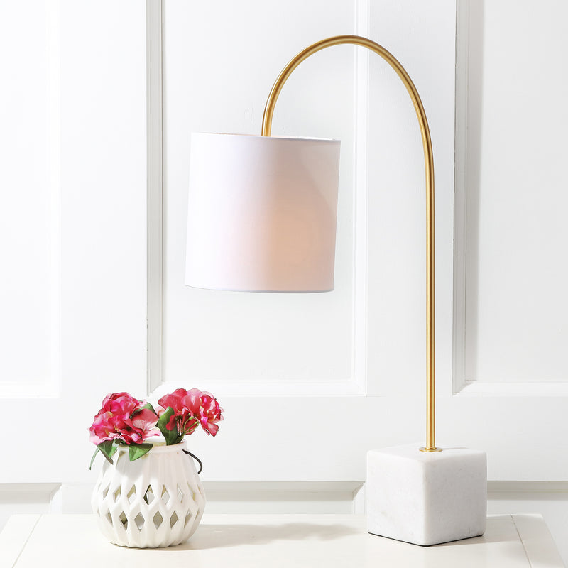 Jude 25" Marble/Brass LED Table Lamp
