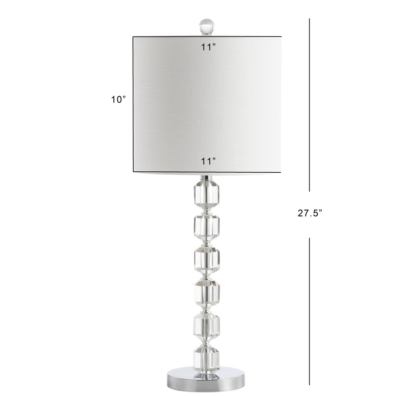 Set of 2 Karla  27.5" Modern Stacked Crystal/Metal LED Table Lamp