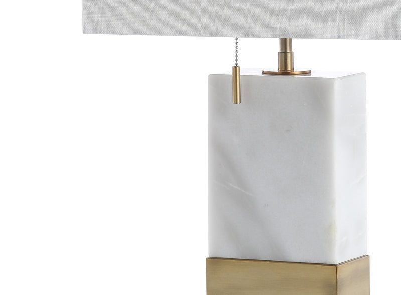 Tara 22.5" Marble/Iron Gold Modern Console Table Lamp