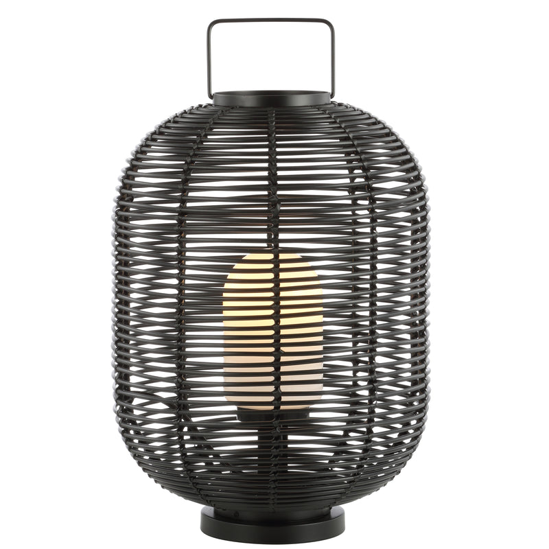Kiera 26.7" Outdoor Woven Oval LED Lantern