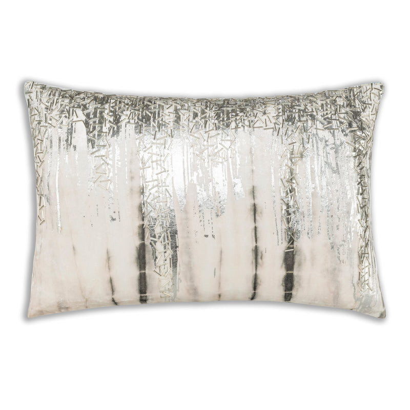 Lahana Ivory Grey Pillow - 14" x 20"