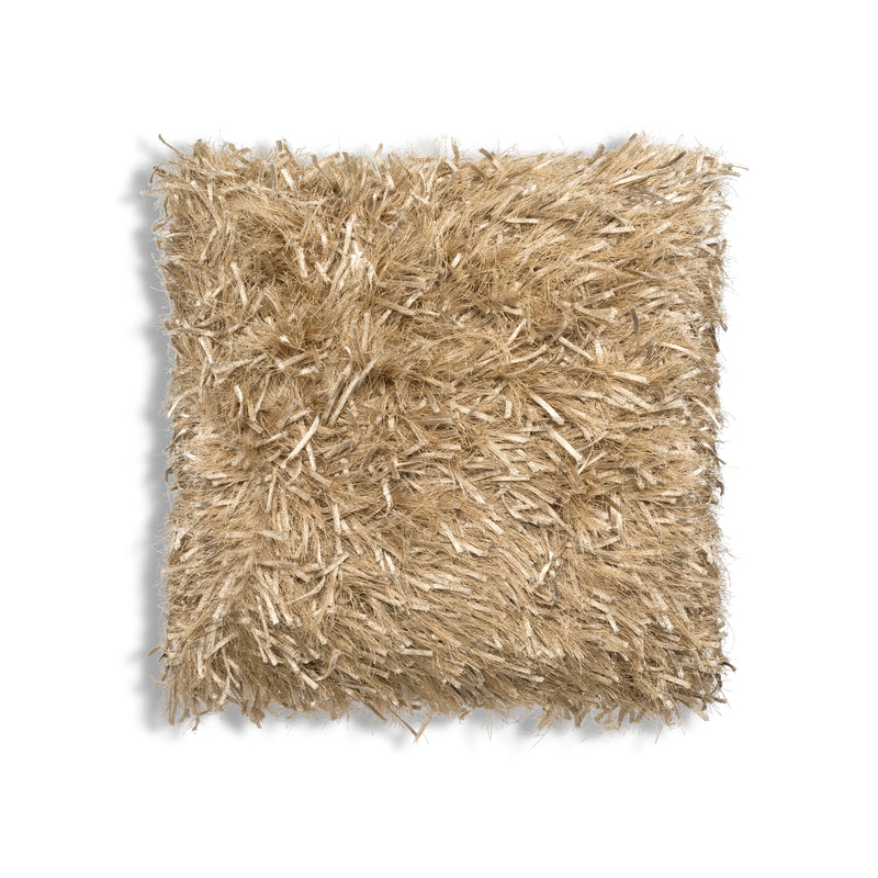 Logan Cream Woven Shaggy Pillow