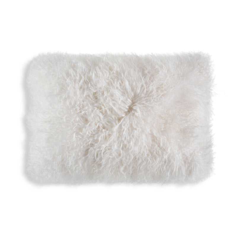 Luna Ivory Fur Lumbar Pillow
