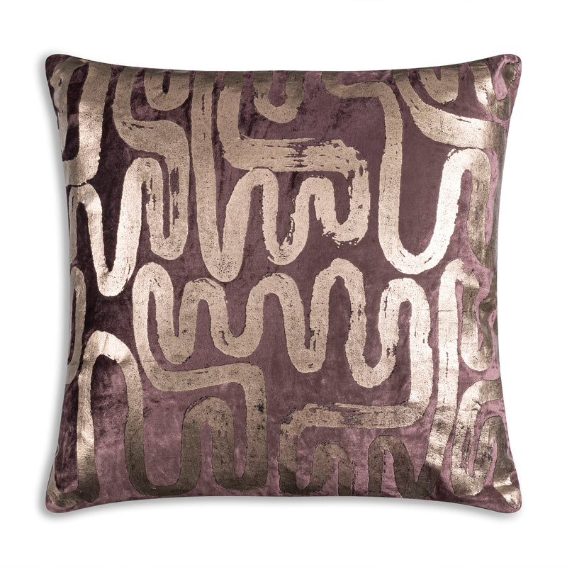 Mila Circular Abstract Brown Gold Pillow