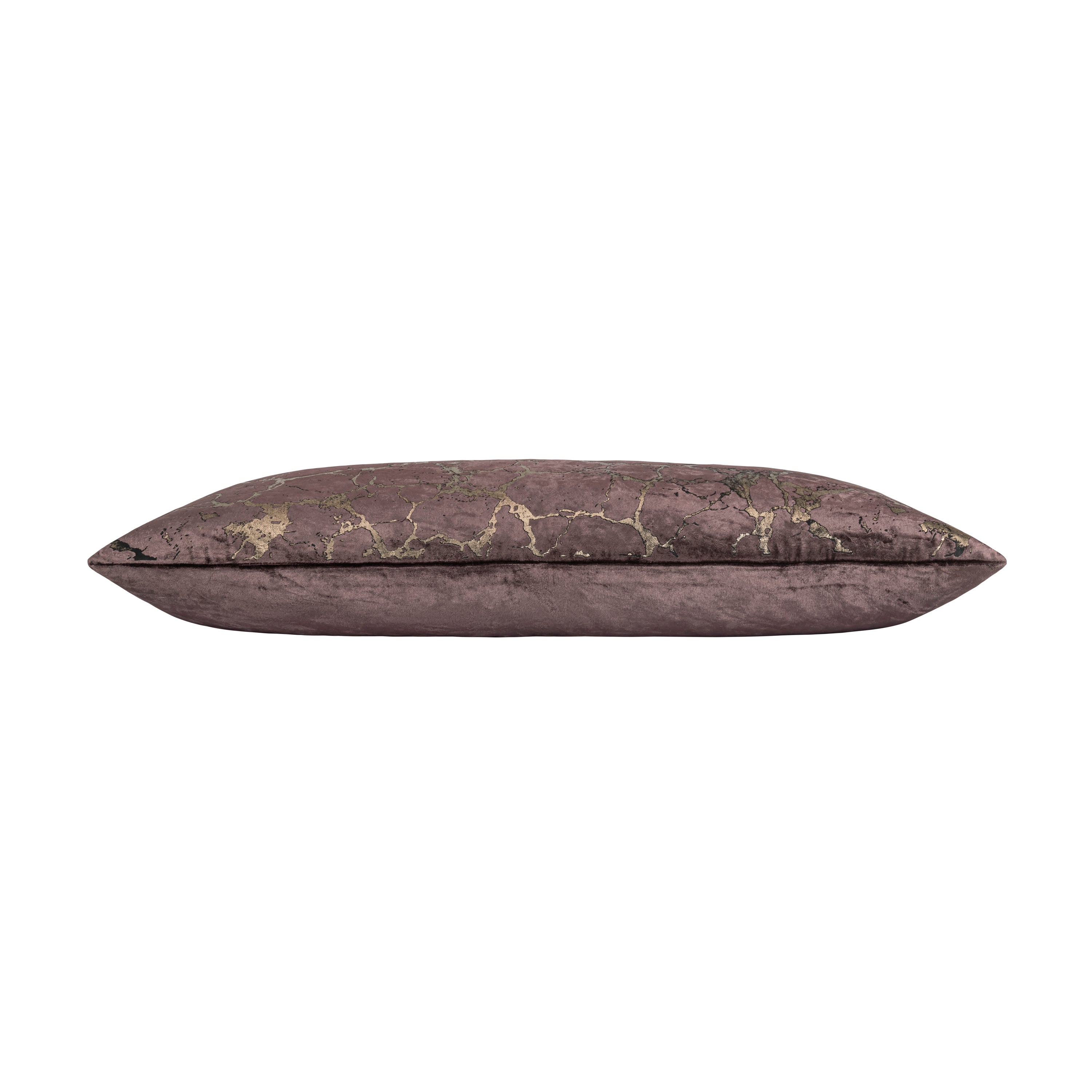 Mila Crackle Abstract Brown Gold Pillow